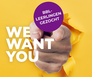 We want you beeld om BBL leerlingen te werven voor de grafimediabranche